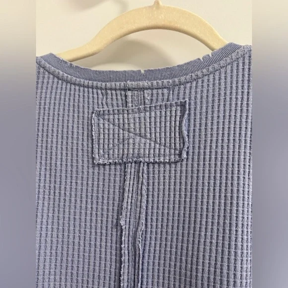 Free People, We The Free Lavender Waffle Knit Top - Picture 5 of 6